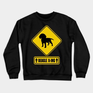 Cool Beagle - Shield - Beagles crossing. Crewneck Sweatshirt